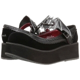 Zwart 6 cm DEMONIA SPRITE-09 gothic plateau schoenen
