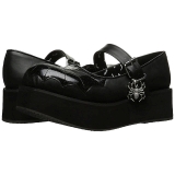 Zwart 6 cm DemoniaCult SPRITE-05 gothic plateau schoenen