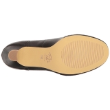 Zwart 7,5 cm retro vintage FLAPPER-35 pinup pumps met hoge hakken