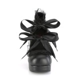 Zwart 9,5 cm DemoniaCult GOTHIKA-53 gothic plateau schoenen