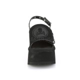 Zwart 9 cm Demonia FUNN-32 lolita emo sandalen met plateau