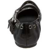 Zwart DAISY-03 gothic ballerina platte schoenen