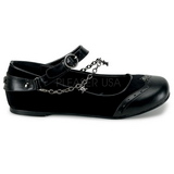 Zwart DAISY-07 gothic ballerina platte schoenen