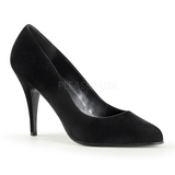 Zwart Fluweel 10 cm VANITY-420 Hoge Hakken Pumps voor Heren