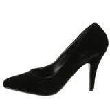 Zwart Fluweel 10 cm VANITY-420 pleaser pumps met puntneus