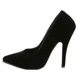 Zwart Fluweel 13 cm SEDUCE-420 Hoge Hakken Pumps voor Heren