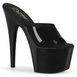 Zwart Jelly-Like 18 cm ADORE-701N transparante hakken - pole dance mules