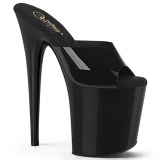 Zwart Jelly-Like 20 cm FLAMINGO-801N transparante hakken - pole dance mules