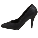 Zwart Kunstleer 10 cm VANITY-420 pleaser pumps met puntneus