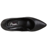 Zwart Kunstleer 10 cm VANITY-420 pleaser pumps met puntneus