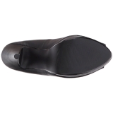 Zwart Kunstleer 13,5 cm CHLOE-01 grote maten pumps schoenen