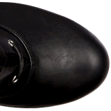 Zwart Kunstleer 18 cm ADORE-3028 overknee laarzen met hoge hakken