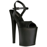 Zwart Kunstleer 20 cm Pleaser XTREME-809 High Heels Plateau