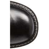 Zwart Kunstleer 5 cm EMILY-375 overknee laarzen met veters