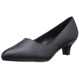 Zwart Kunstleer 5 cm FAB-420W Dames pumps met lage hak