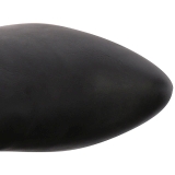 Zwart Kunstleer 7,5 cm DIVINE-2018 grote maten laarzen dames