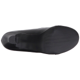 Zwart Kunstleer 7,5 cm JENNA-06 grote maten pumps schoenen
