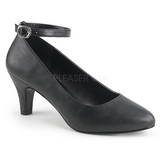 Zwart Kunstleer 8 cm DIVINE-431W Pumps Hoge Hakken voor Mannen