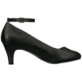 Zwart Kunstleer 8 cm DIVINE-431W Pumps Hoge Hakken voor Mannen