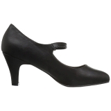 Zwart Kunstleer 8 cm DIVINE-440 Dames pumps met lage hak