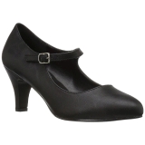 Zwart Kunstleer 8 cm DIVINE-440 Dames pumps met lage hak