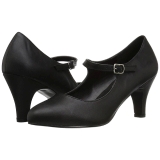 Zwart Kunstleer 8 cm DIVINE-440 Dames pumps met lage hak