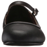 Zwart Kunstleer ANNA-02 grote maten ballerina´s schoenen