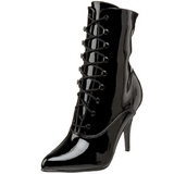 Zwart Lak 10,5 cm VANITY-1020 Dames Enkellaarzen voor Heren