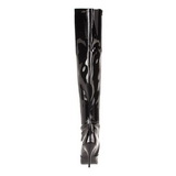 Zwart Lak 10,5 cm VANITY-3010 Overknee Laarzen voor Heren