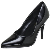 Zwart Lak 10 cm VANITY-420 pleaser pumps met puntneus