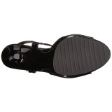 Zwart Lak 12 cm FLAIR-409 Dames Sandalen met Hak