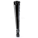 Zwart Lak 13,5 cm INDULGE-3063 Overknee Laarzen voor Heren