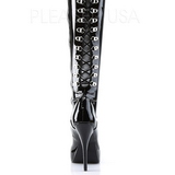 Zwart Lak 13,5 cm INDULGE-3063 Overknee Laarzen voor Heren