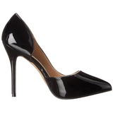 Zwart Lak 13 cm AMUSE-22 Klassieke Pumps met Hakken