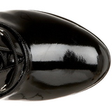 Zwart Lak 13 cm ELECTRA-2020 Dameslaarzen met hak voor Heren
