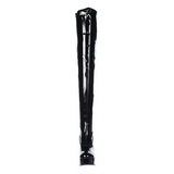Zwart Lak 13 cm ELECTRA-3000Z Overknee Laarzen voor Heren