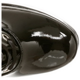 Zwart Lak 13 cm ELECTRA-3028 Overknee Laarzen voor Heren