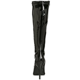 Zwart Lak 13 cm SEDUCE-2000 Dameslaarzen met hak voor Heren