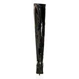 Zwart Lak 13 cm SEDUCE-3000 Overknee Laarzen voor Heren