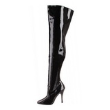 Zwart Lak 13 cm SEDUCE-3010 Overknee Laarzen voor Heren