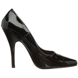 Zwart Lak 13 cm SEDUCE-420 Hoge Hakken Pumps voor Heren