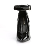 Zwart Lak 13 cm SEDUCE-431 Pumps Naaldhakken voor Mannen