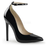 Zwart Lak 13 cm SEXY-23 Klassieke Pumps met Hakken