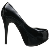 Zwart Lak 14,5 cm Burlesque BORDELLO TEEZE-06 Plateau Pumps Hoge Hak