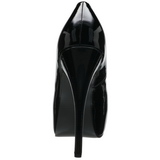 Zwart Lak 14,5 cm Burlesque BORDELLO TEEZE-06 Plateau Pumps Hoge Hak