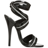 Zwart Lak 15 cm DOMINA-119 High Heels Sandalen met Hak