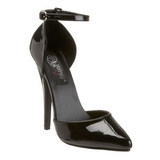 Zwart Lak 15 cm DOMINA-402 Dames pumps met lage hak