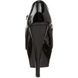 Zwart Lak 15 cm KISS-280 damesschoenen met hoge hak