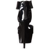 Zwart Lak 15 cm Pleaser DELIGHT-670-3 Plateau Hoge Hakken