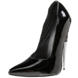 Zwart Lak 15 cm SCREAM-01 Dames Pumps met Stiletto Hak